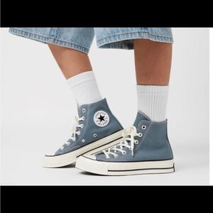 Blue High-Top Sneakers